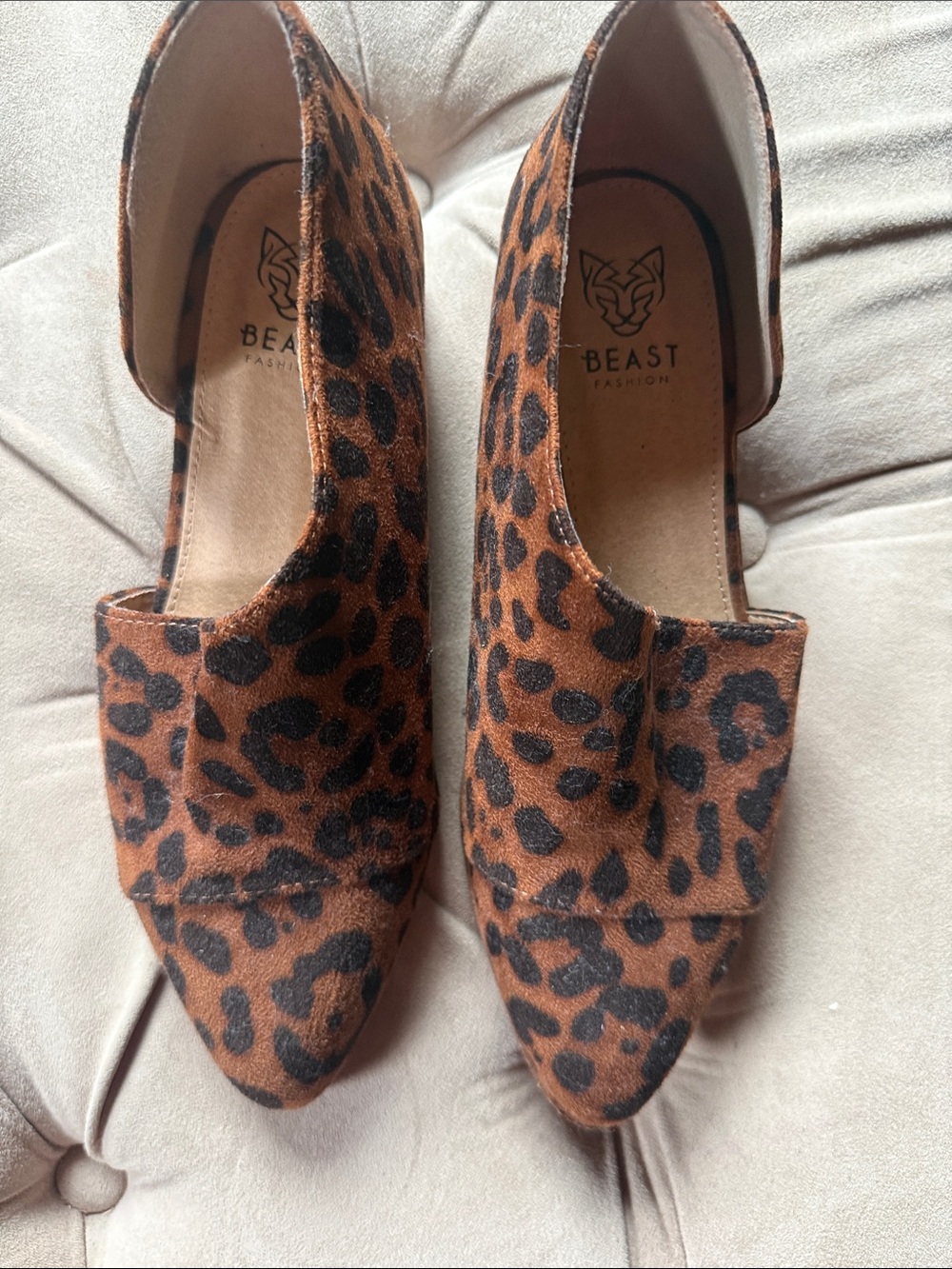 Beast Fashion Leopard Slip Ons